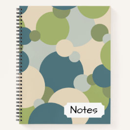 Blauwgroene moleculen Spiraal Notitieboek