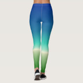 Blauwgroene oceaangradiënt leggings (Achterkant)