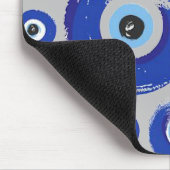 Blauwgroene ogen bedrukt muismat (Hoek)