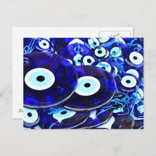 Blauwgroene ogen briefkaart (Voorkant / Achterkant)