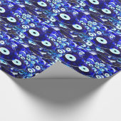 Blauwgroene ogen cadeaupapier (Hoek)