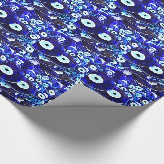 Blauwgroene ogen cadeaupapier (Hoek)