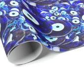 Blauwgroene ogen cadeaupapier (Rol Hoek)