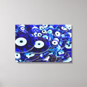 Blauwgroene ogen canvas afdruk (Voorkant)