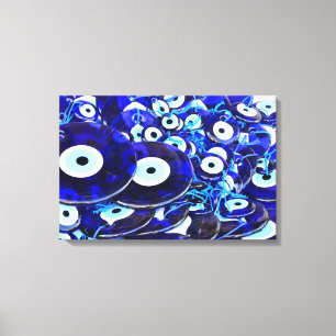 Blauwgroene ogen canvas afdruk