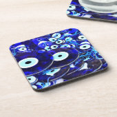 Blauwgroene ogen drankjes onderzetter (Linkerzijde)