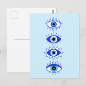 Blauwgroene ogen Energieveredeling Hamsa mysterie Briefkaart (Voorkant / Achterkant)