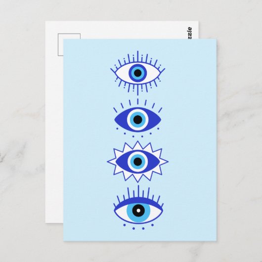 Blauwgroene ogen Energieveredeling Hamsa mysterie Briefkaart (Voorkant / Achterkant)