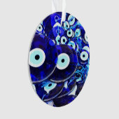 Blauwgroene ogen ornament (voorkant)