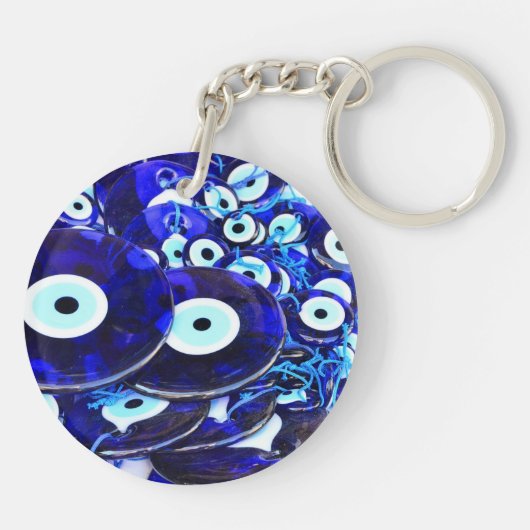 Blauwgroene ogen sleutelhanger (Achterkant)
