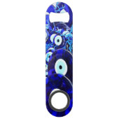 Blauwgroene ogen speed flessenopener (Voorkant)