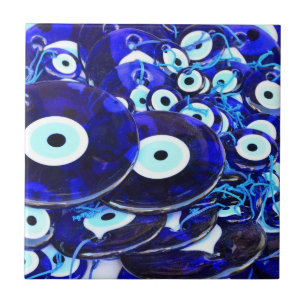 Blauwgroene ogen tegeltje
