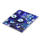 Blauwgroene ogen tegeltje (Zijkant)