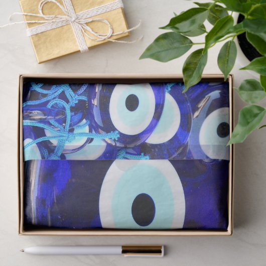 Blauwgroene ogen tissuepapier (Geschenk)