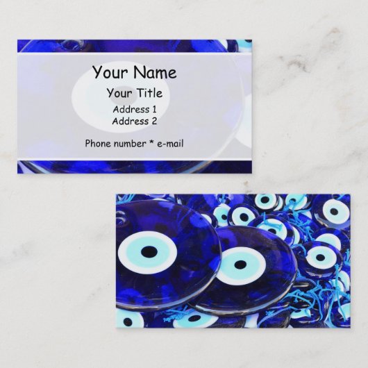 Blauwgroene ogen visitekaartje (Voorkant / Achterkant)