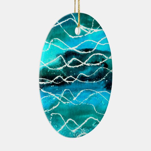 Blauwgroene Ornament (Rechts)