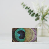 Blauwgroene Paarse Peacock-Visitekaartje Visitekaartje (Staand voorkant)