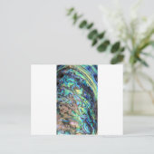 Blauwgroene paua-zeebrasedetails briefkaart (Staand voorkant)