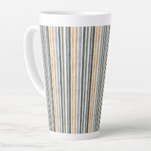 Blauwgroene perzikstrepen latte mok