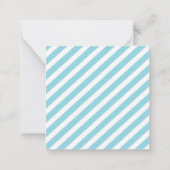 Blauwgroene Preppy Persoonlijke Gift Enclosure Notitiekaartje (Achterkant)
