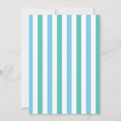 Blauwgroene retro Ice Cream Kind Birthday Party Kaart (Achterkant)