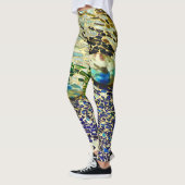 Blauwgroene Spaanse mozaïek Leggings (Links)