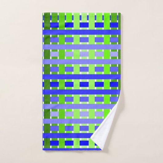 Blauwgroene speldenstang bad handdoek (Handdoek)