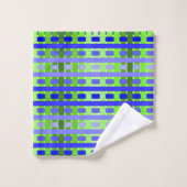 Blauwgroene speldenstang bad handdoek (Wasdoekje)