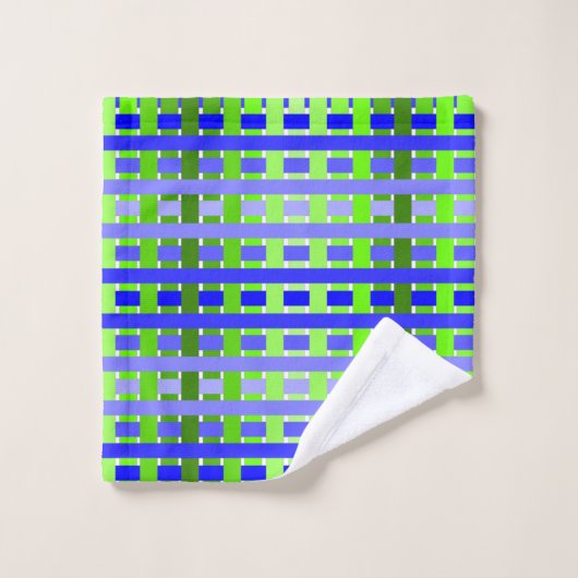 Blauwgroene speldenstang bad handdoek (Wasdoekje)