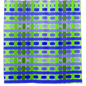 Blauwgroene speldenstang douchegordijn (Voorkant)