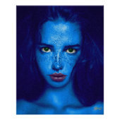 Blauwgroene staart perfect poster (Voorkant)