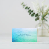 Blauwgroene steen marmeren faux ziet eruit visitekaartje (Staand voorkant)