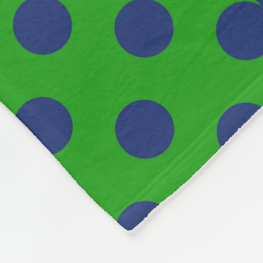 Blauwgroene Stippen Patchwork  Fleece Deken (Hoek)