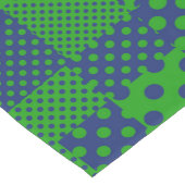 Blauwgroene Stippen Patchwork  Korte Tafelloper (Hoek)