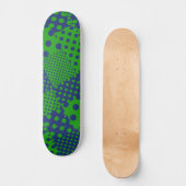 Blauwgroene Stippen Patchwork  Persoonlijk Skateboard (Voorkant)