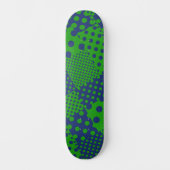 Blauwgroene Stippen Patchwork  Persoonlijk Skateboard (Voorkant)