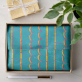 Blauwgroene strepen Thunder_Cove Tissuepapier (Geschenk)
