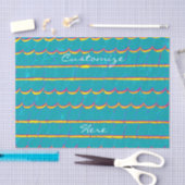 Blauwgroene strepen Thunder_Cove Tissuepapier (Craft)