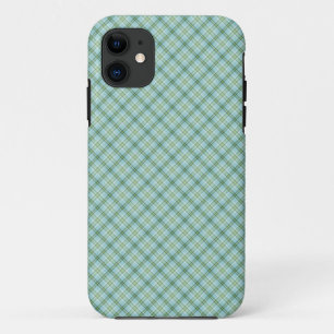 Blauwgroene Tartan Case-Mate iPhone Case