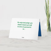 Blauwgroene tenniskaart aanpasbaar kaart (Achterkant)