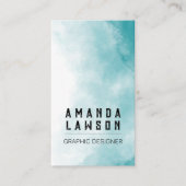 Blauwgroene textuur achtergrond visitekaartje (Voorkant)