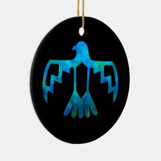 Blauwgroene Thunderbird Ornament (Rechts)