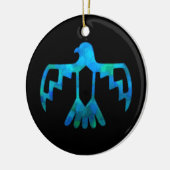 Blauwgroene Thunderbird Ornament (Links)