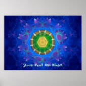 Blauwgroene Tie Dye Poster (Voorkant)