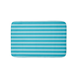 Blauwgroene, turquoise badmat strepen