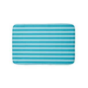 Blauwgroene, turquoise badmat strepen