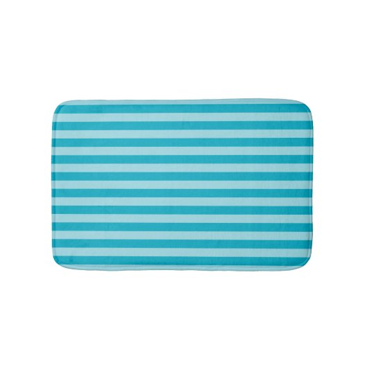 Blauwgroene, turquoise badmat strepen (Voorkant)