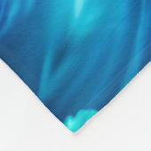 Blauwgroene Veer Abstract Fleece Deken (Hoek)