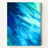 Blauwgroene Veer Abstract Notitieboek (Achterkant)