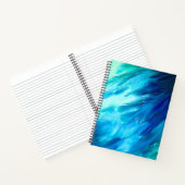 Blauwgroene Veer Abstract Notitieboek (Binnen)